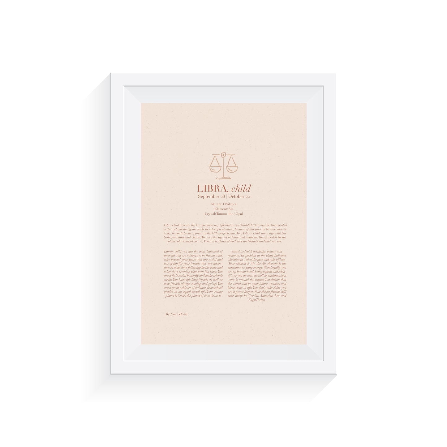 Libra Child 1.0 Art Print