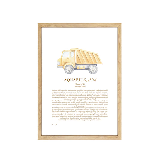 Zodiac Child YELLOW TRUCK