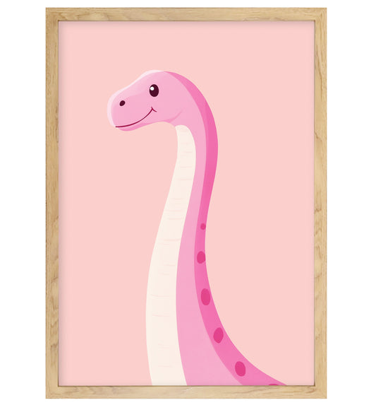 Pink Brachiosaurus Art Print
