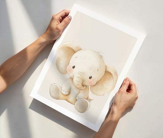 Sweet Baby Elephant Art Print