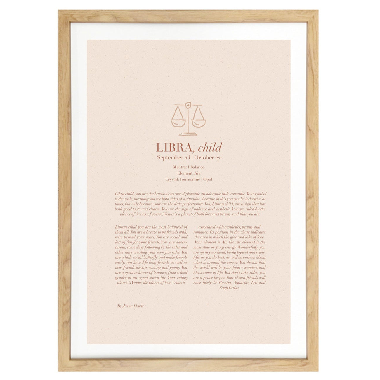 Libra Child 1.0 Art Print