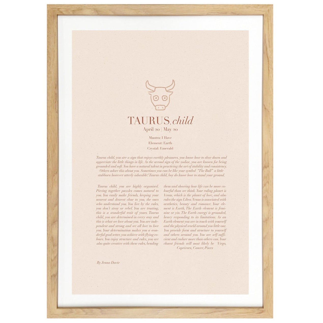 Taurus Child 1.0 Art Print