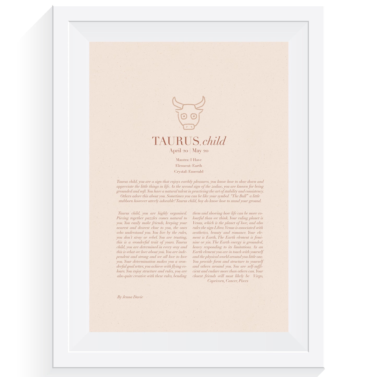 Taurus Child 1.0 Art Print